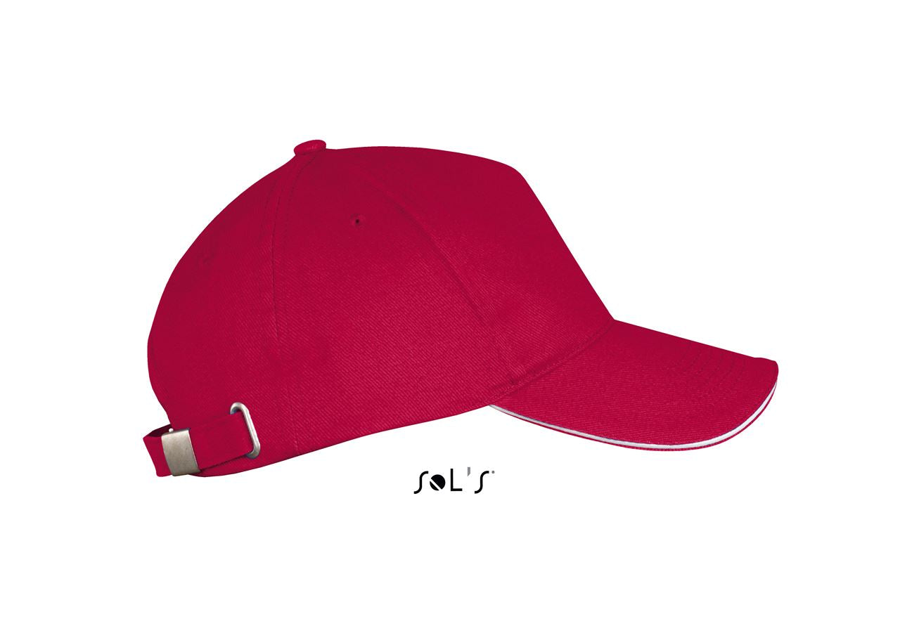 SOL'S LONG BEACH - 5 PANEL CAP - Red/White - Additional