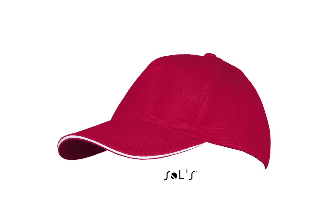 SOL'S LONG BEACH - 5 PANEL CAP - Red/White - Additional