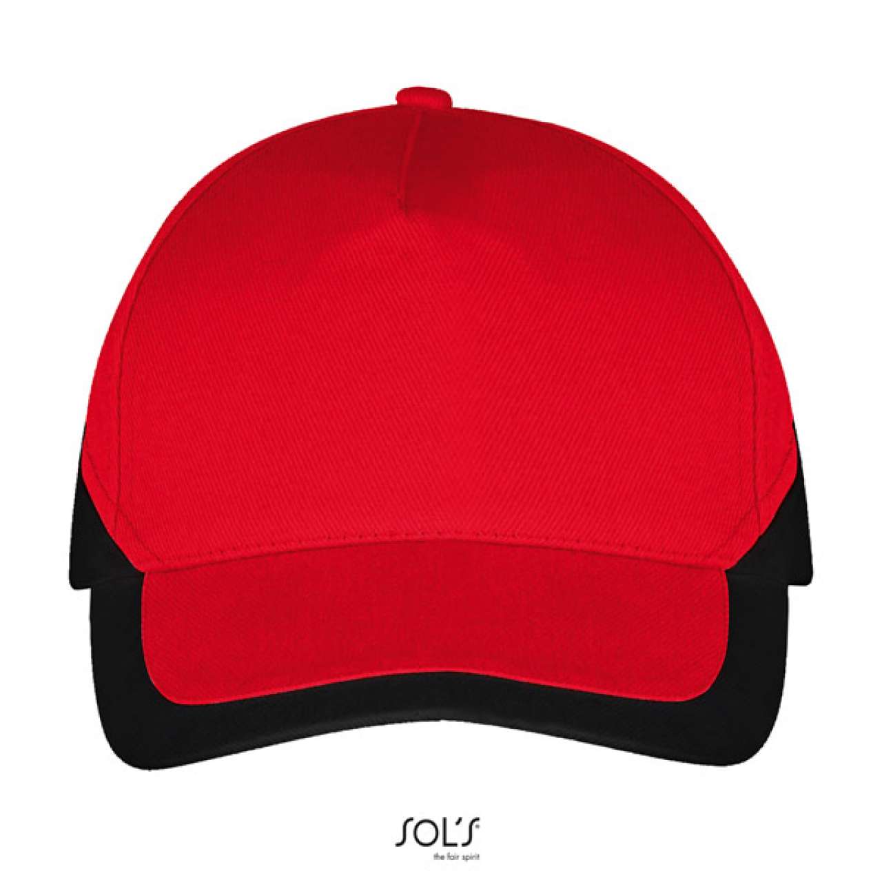 SOL'S BOOSTER - 5 PANEL CONTRASTED CAP - Red/Black - Additional