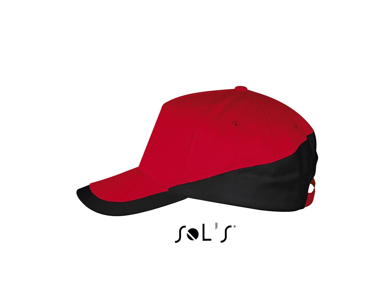 SOL'S BOOSTER - 5 PANEL CONTRASTED CAP - Red/Black - Additional