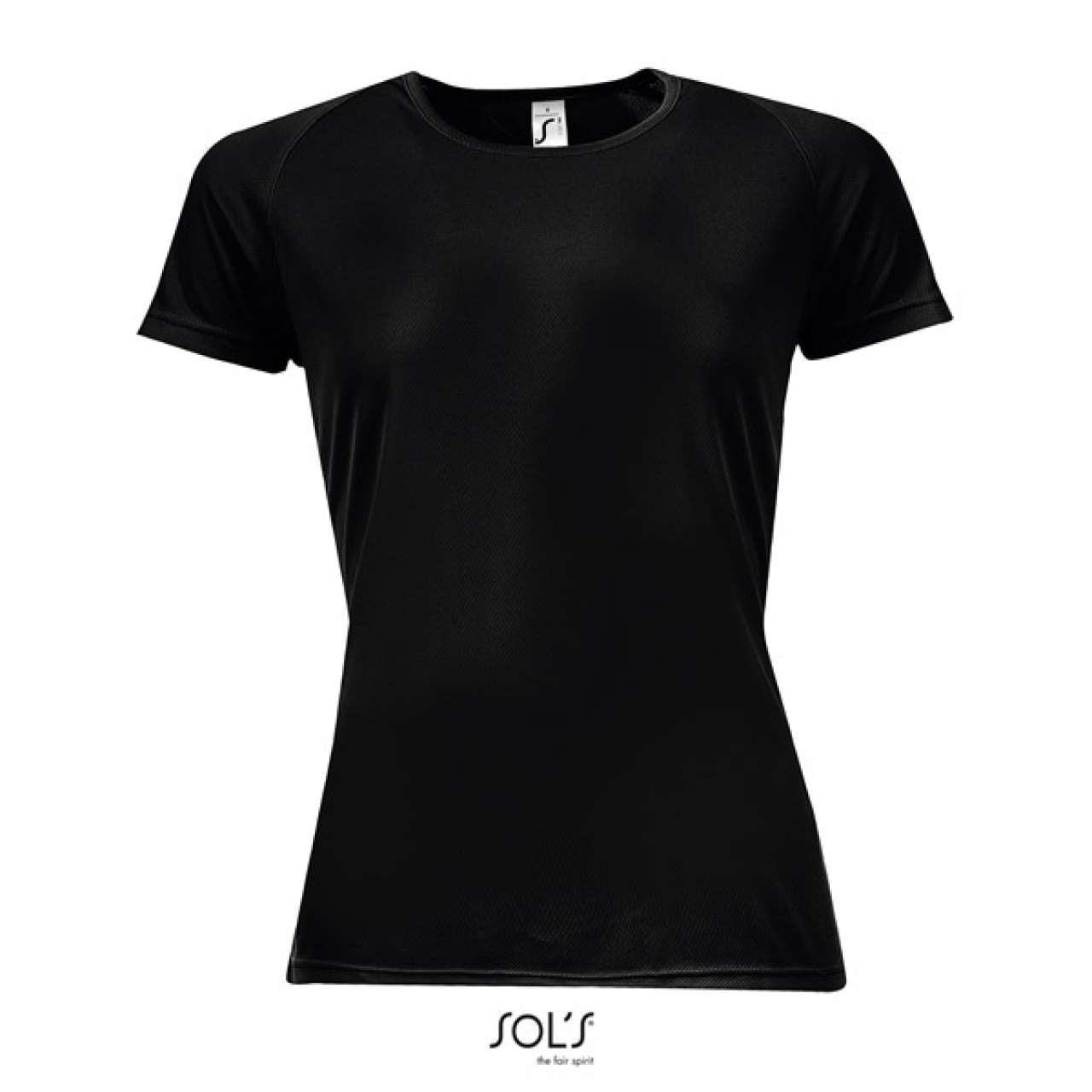 SOL'S SPORTY WOMEN - RAGLAN SLEEVED T-SHIRT - Black - Additional