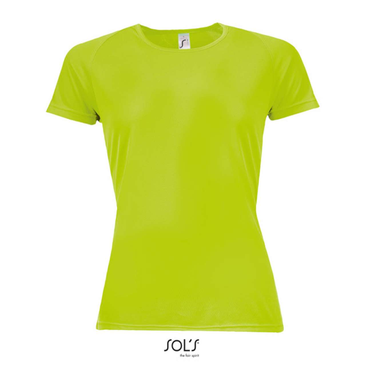 SOL'S SPORTY WOMEN - RAGLAN SLEEVED T-SHIRT - Neon Green - Additional