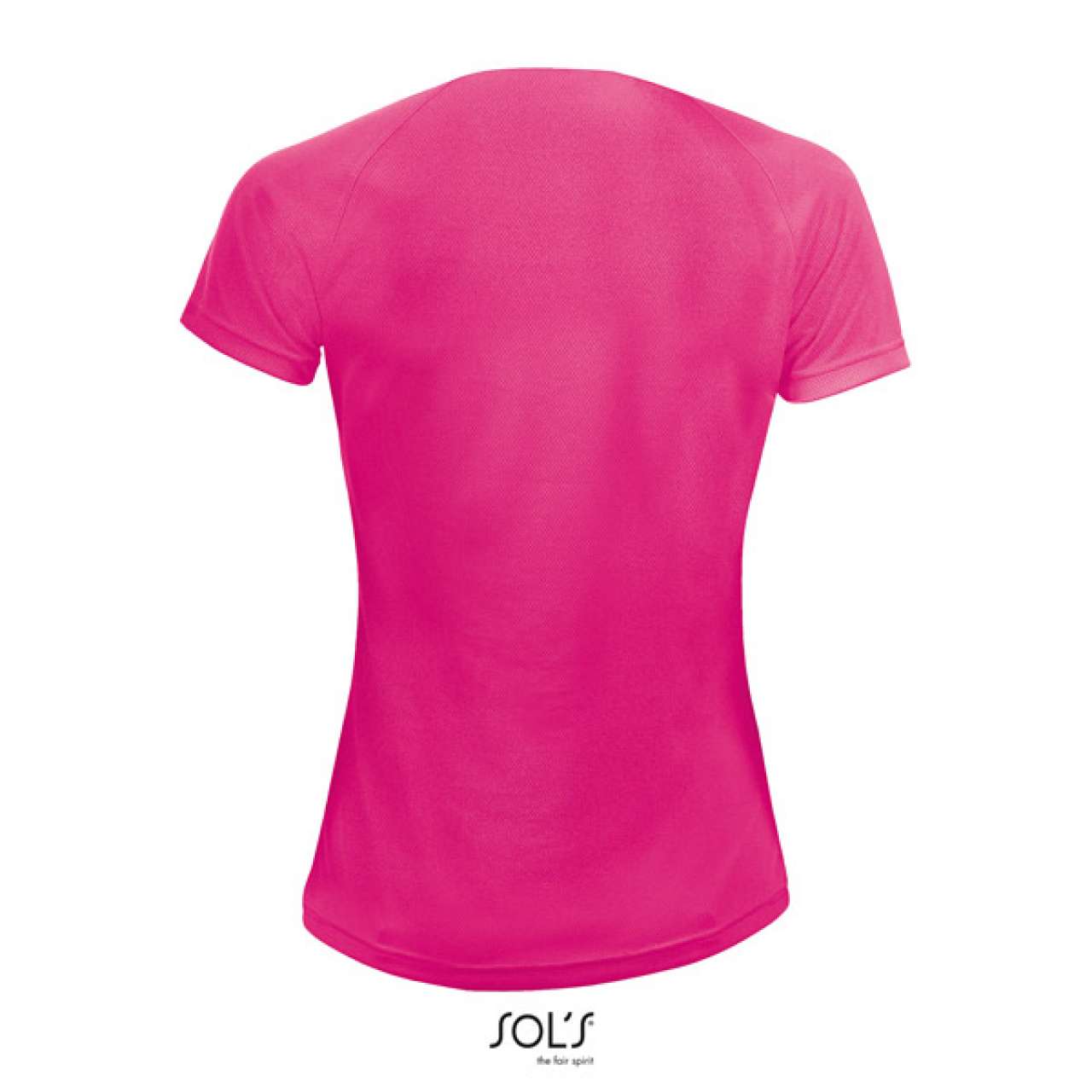SOL'S SPORTY WOMEN - RAGLAN SLEEVED T-SHIRT - Neon Pink 2 - Additional