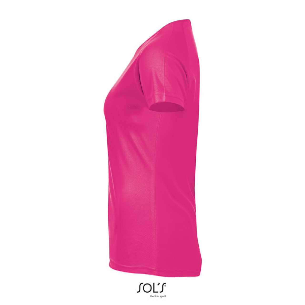 SOL'S SPORTY WOMEN - RAGLAN SLEEVED T-SHIRT - Neon Pink 2 - Additional