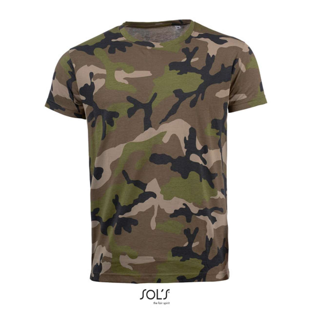 SOL'S CAMO MEN - ROUND COLLAR T-SHIRT - Camo - Main