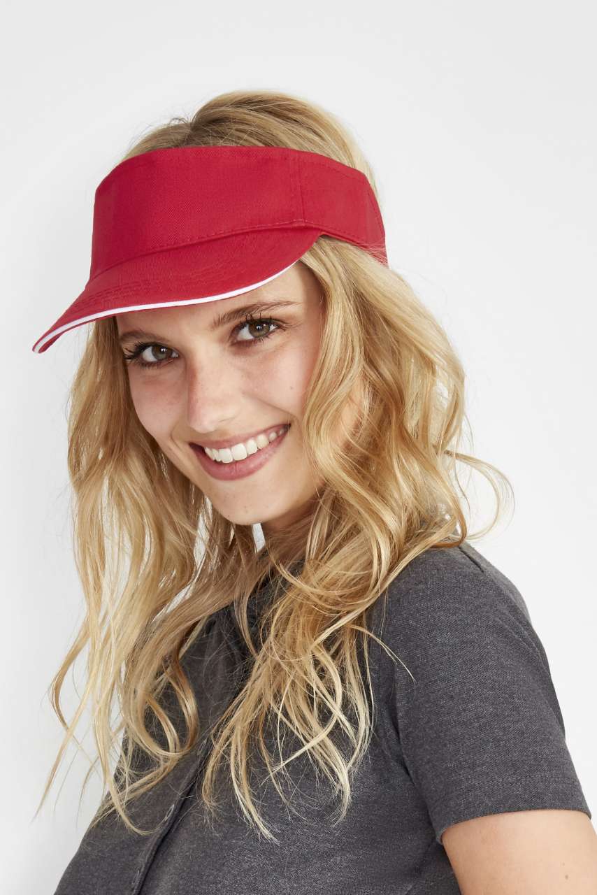 SOL'S ACE - UNISEX VISOR - Black/White - Model