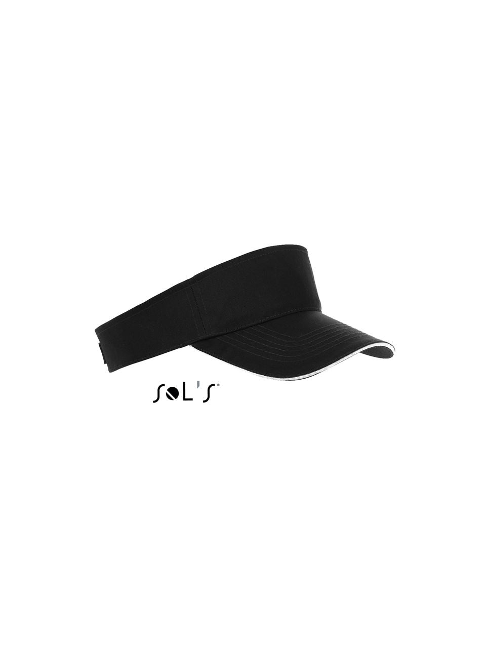 SOL'S ACE - UNISEX VISOR - Black/White - Additional