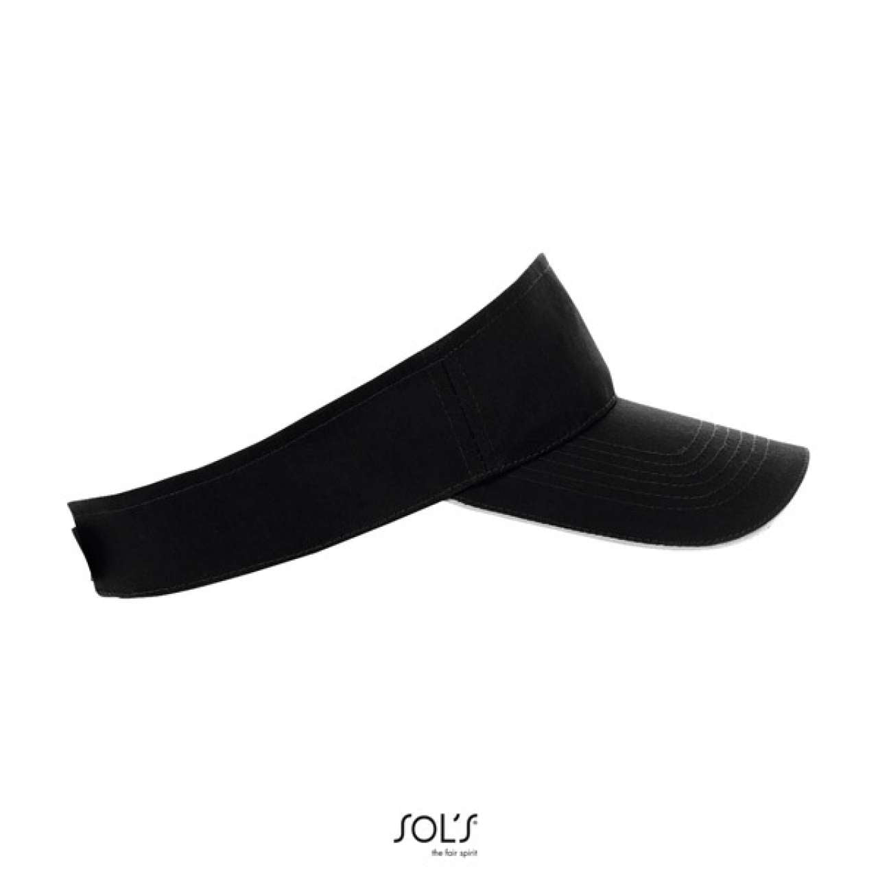 SOL'S ACE - UNISEX VISOR - Black/White - Additional