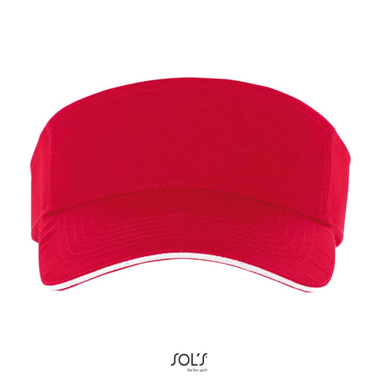 SOL'S ACE - UNISEX VISOR - Red/White - Additional