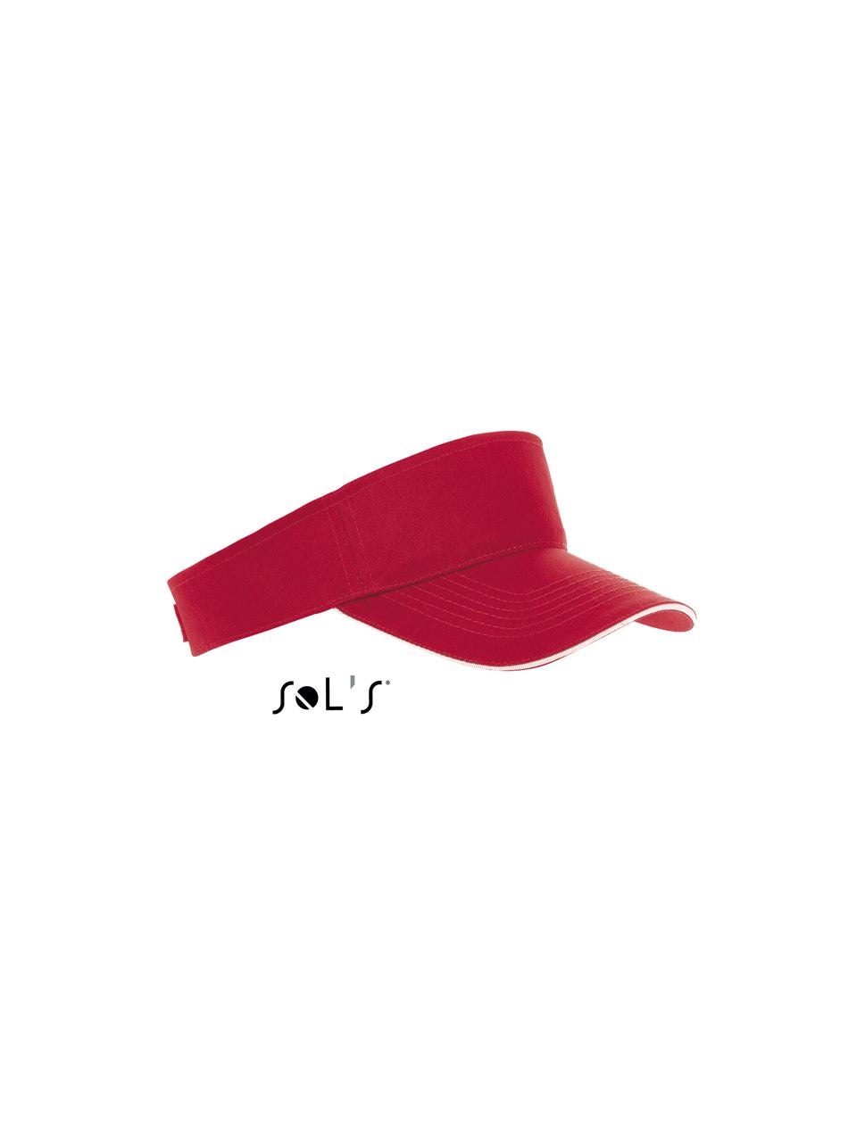 SOL'S ACE - UNISEX VISOR - Red/White - Additional