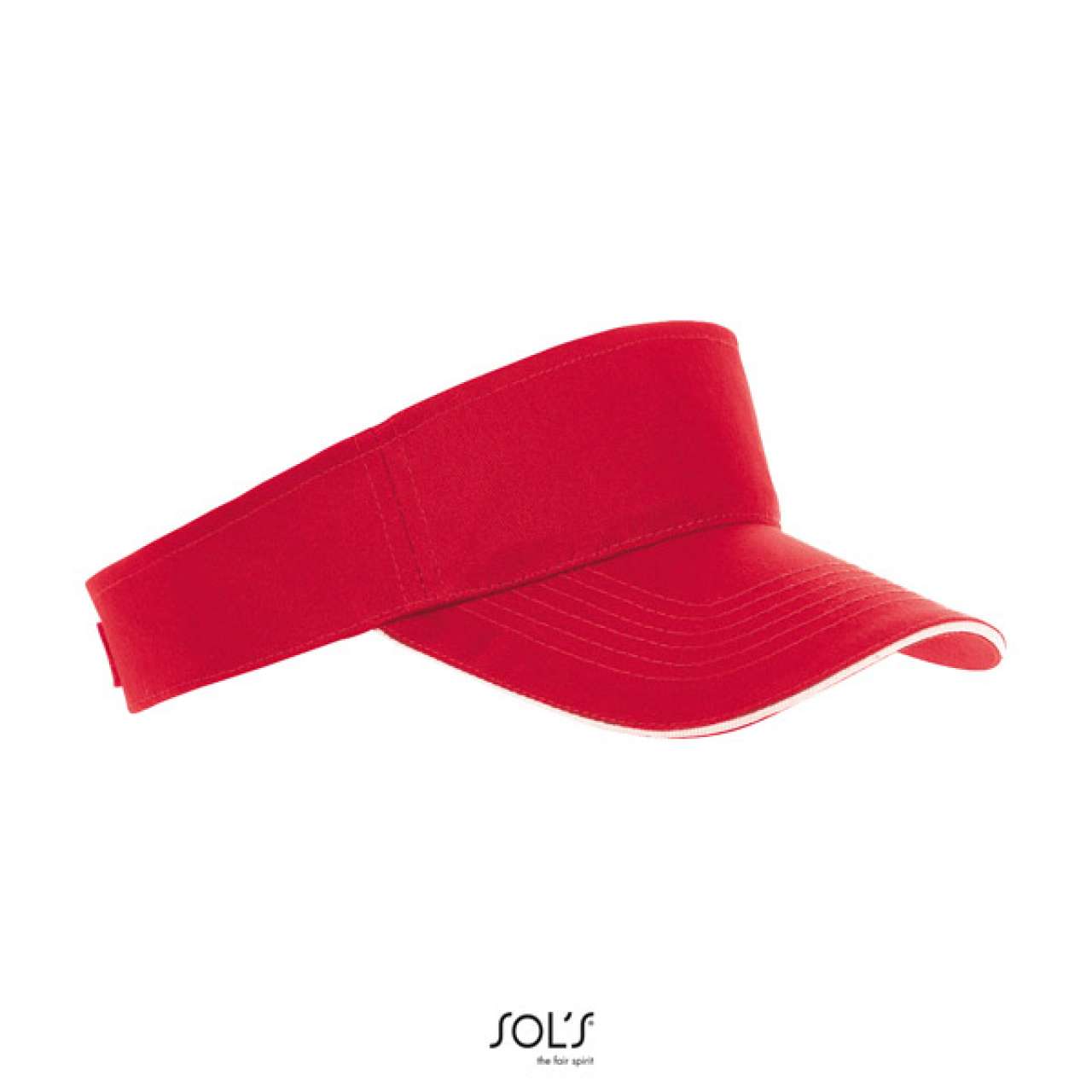 SOL'S ACE - UNISEX VISOR - Red/White - Additional