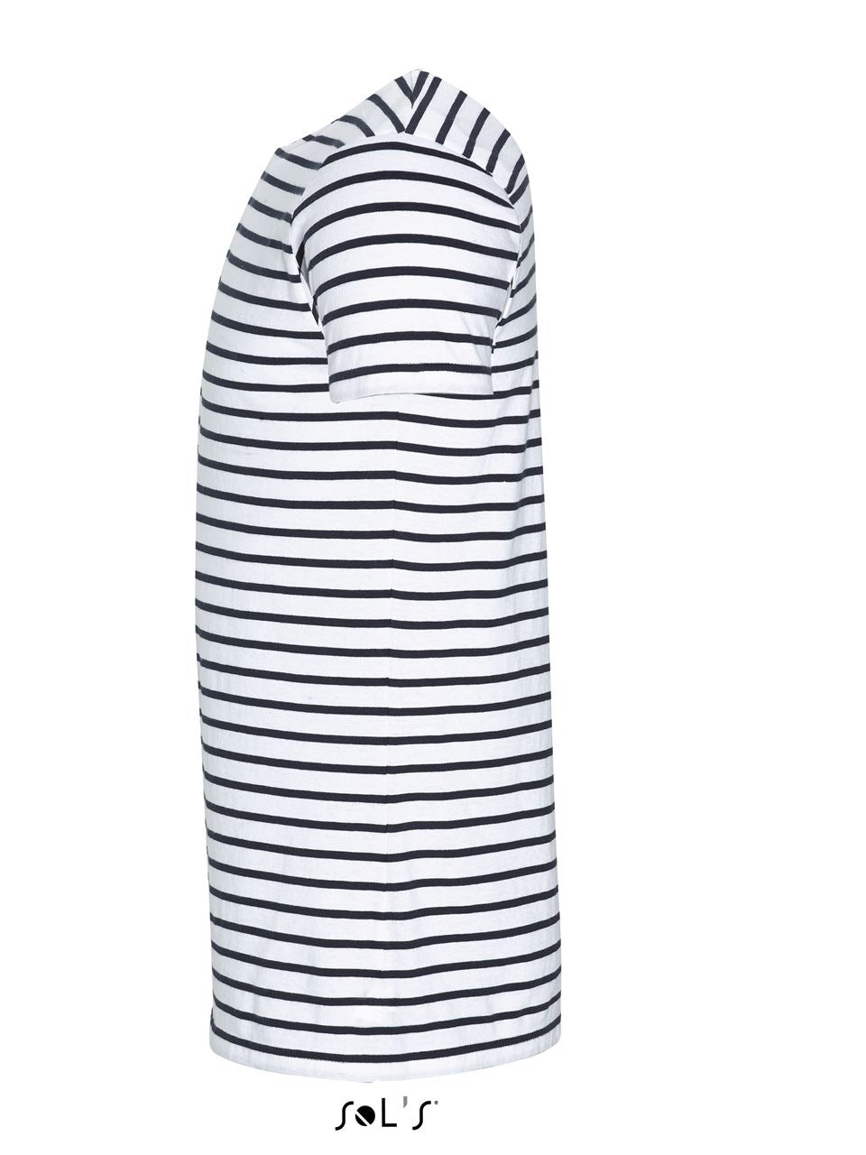 SOL'S MILES MEN - ROUND NECK STRIPED T-SHIRT - White/Navy - Additional