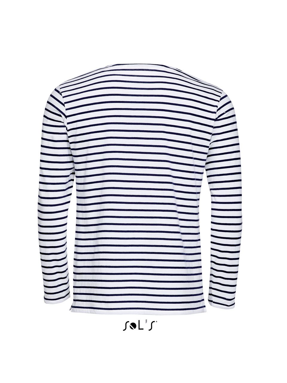 SOL'S MARINE MEN - LONG SLEEVE STRIPED T-SHIRT - White/Navy - Additional