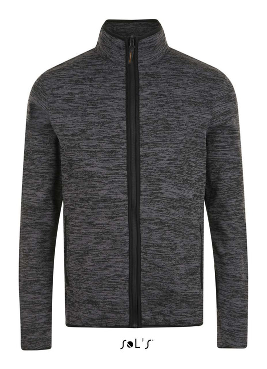SOL'S TURBO - KNITTED FLEECE JACKET - Dark Grey/Black - Main