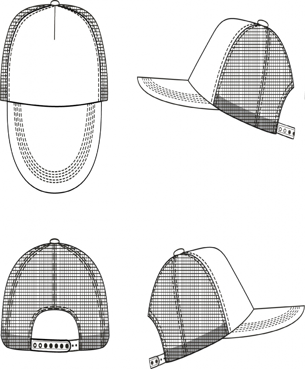 SOL'S BUBBLE - FIVE PANEL MESH CAP - White - Additional