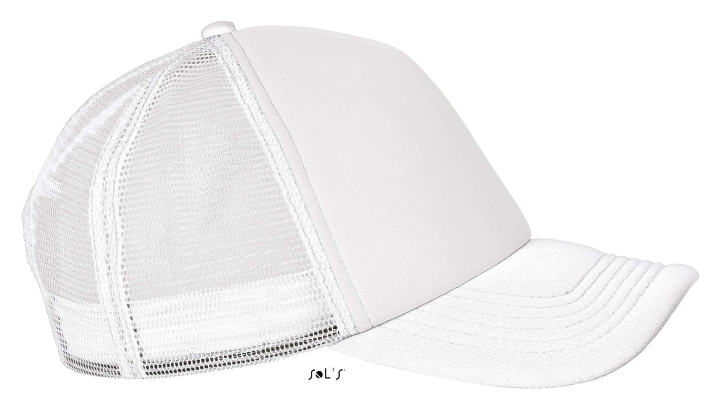 SOL'S BUBBLE - FIVE PANEL MESH CAP - White - Additional