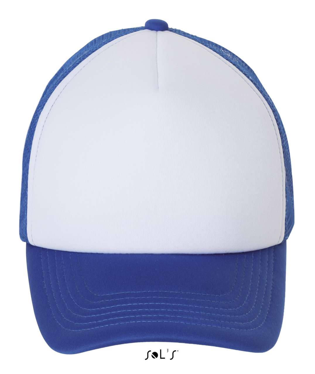 SOL'S BUBBLE - FIVE PANEL MESH CAP - White/Royal Blue - Main
