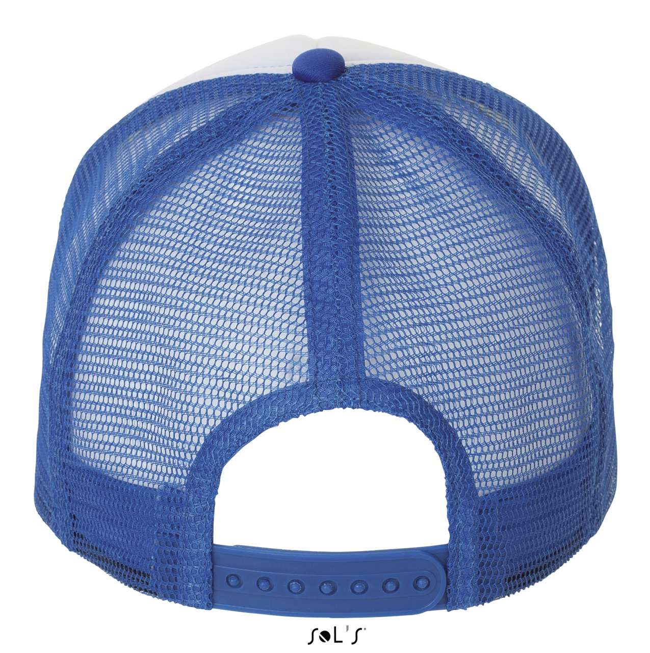 SOL'S BUBBLE - FIVE PANEL MESH CAP - White/Royal Blue - Additional