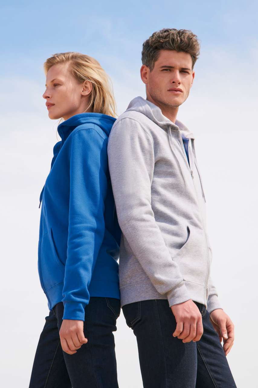 SOL'S STONE - UNISEX ZIP HOODIE - Grey Melange - Model