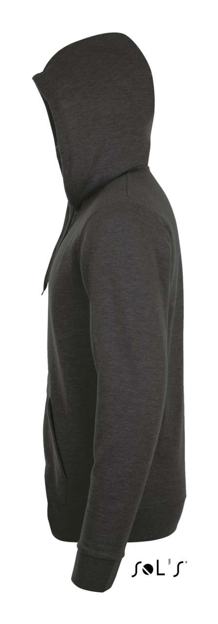 SOL'S STONE - UNISEX ZIP HOODIE - Charcoal Melange - Additional