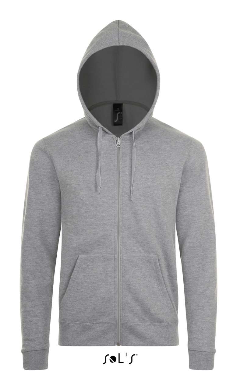 SOL'S STONE - UNISEX ZIP HOODIE - Grey Melange - Main