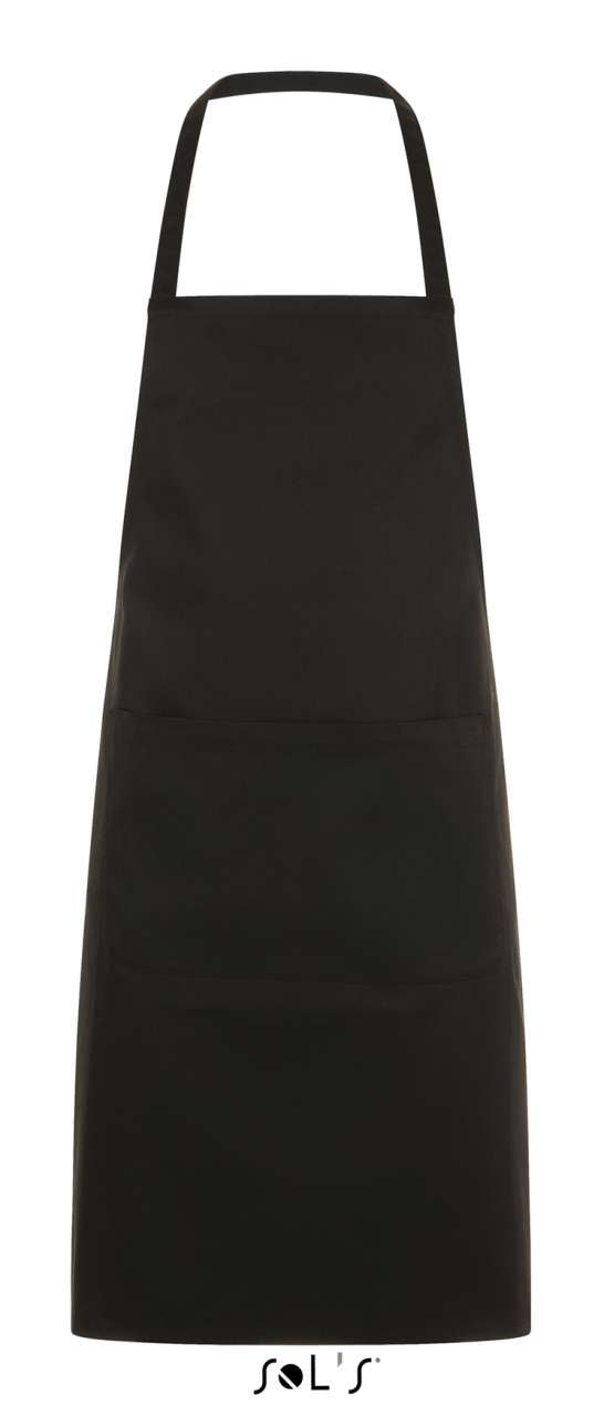 SOL'S GRAMERCY - LONG APRON WITH POCKET - Black - Main