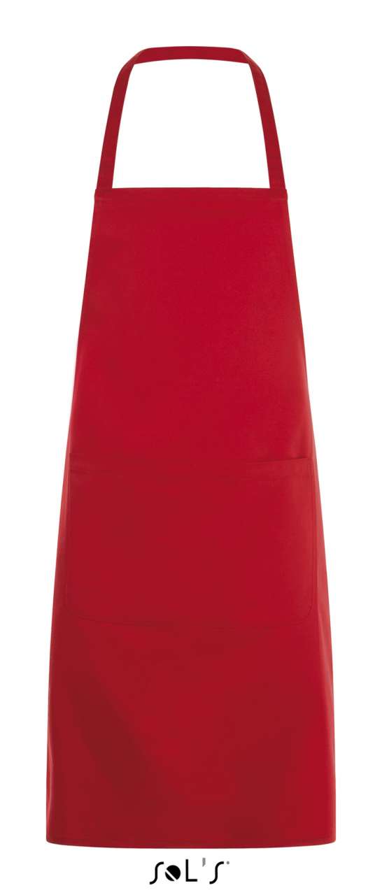 SOL'S GRAMERCY - LONG APRON WITH POCKET - Red - Main