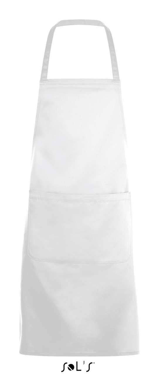 SOL'S GRAMERCY - LONG APRON WITH POCKET - White - Main