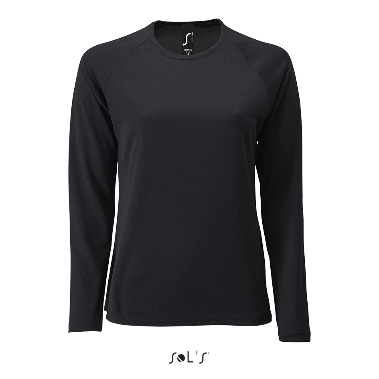 SOL'S SPORTY LSL WOMEN - LONG SLEEVE SPORTS T-SHIRT - Black - colorimageurl