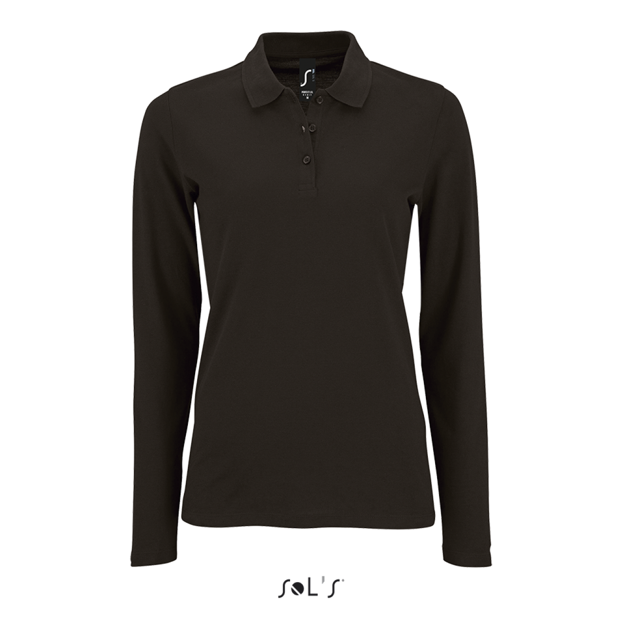 SOL'S PERFECT LSL WOMEN - LONG-SLEEVE PIQUÉ POLO SHIRT - Black - colorimageurl