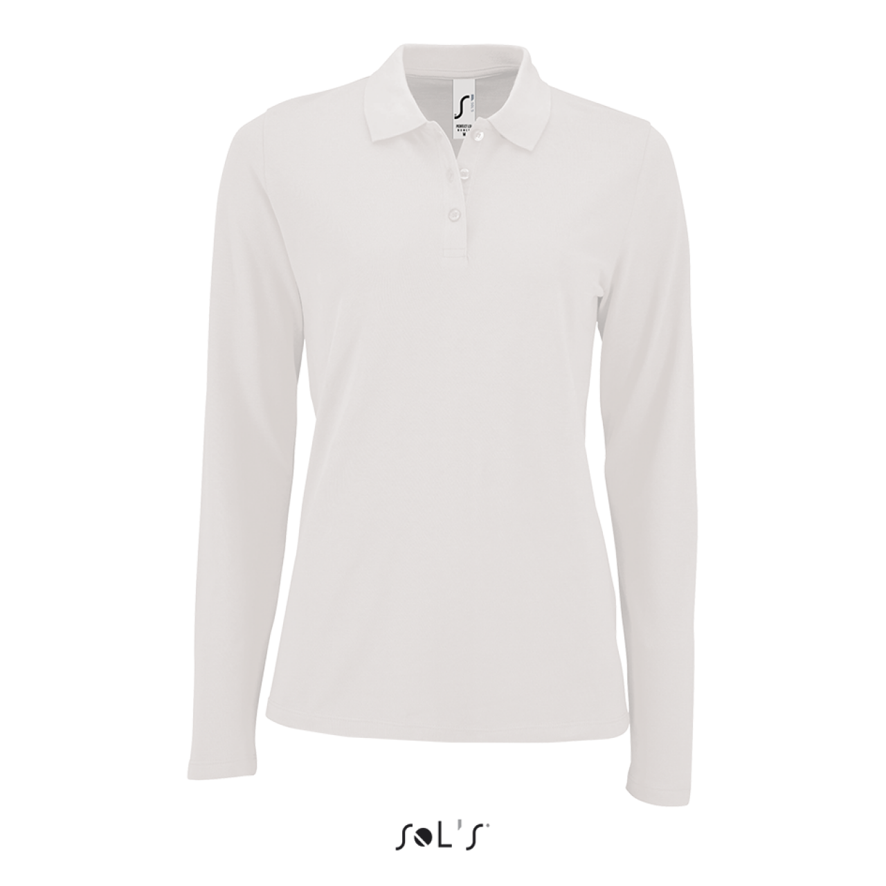 SOL'S PERFECT LSL WOMEN - LONG-SLEEVE PIQUÉ POLO SHIRT - White - colorimageurl