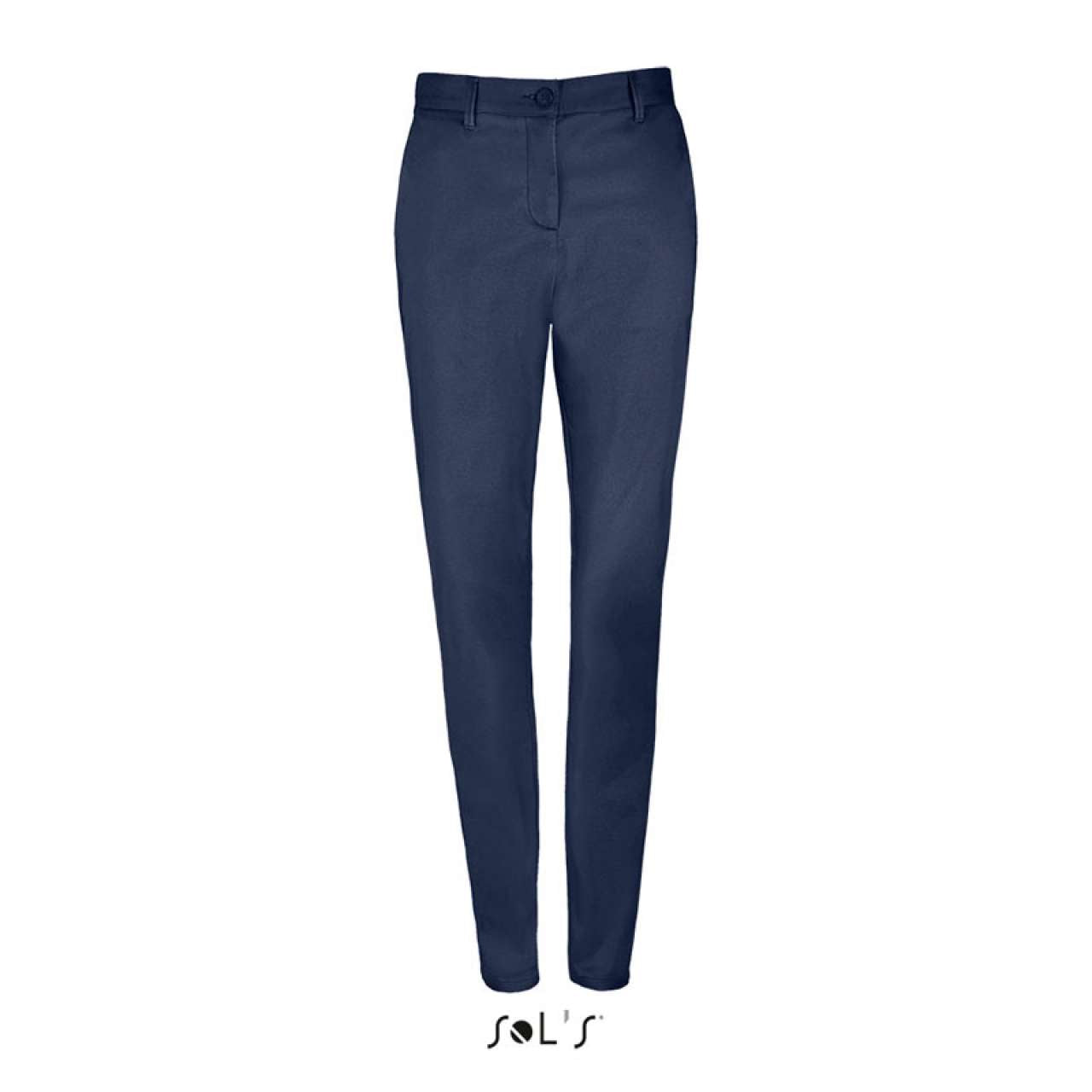 SOL'S JARED WOMEN - SATIN STRETCH TROUSERS - French Navy - colorimageurl