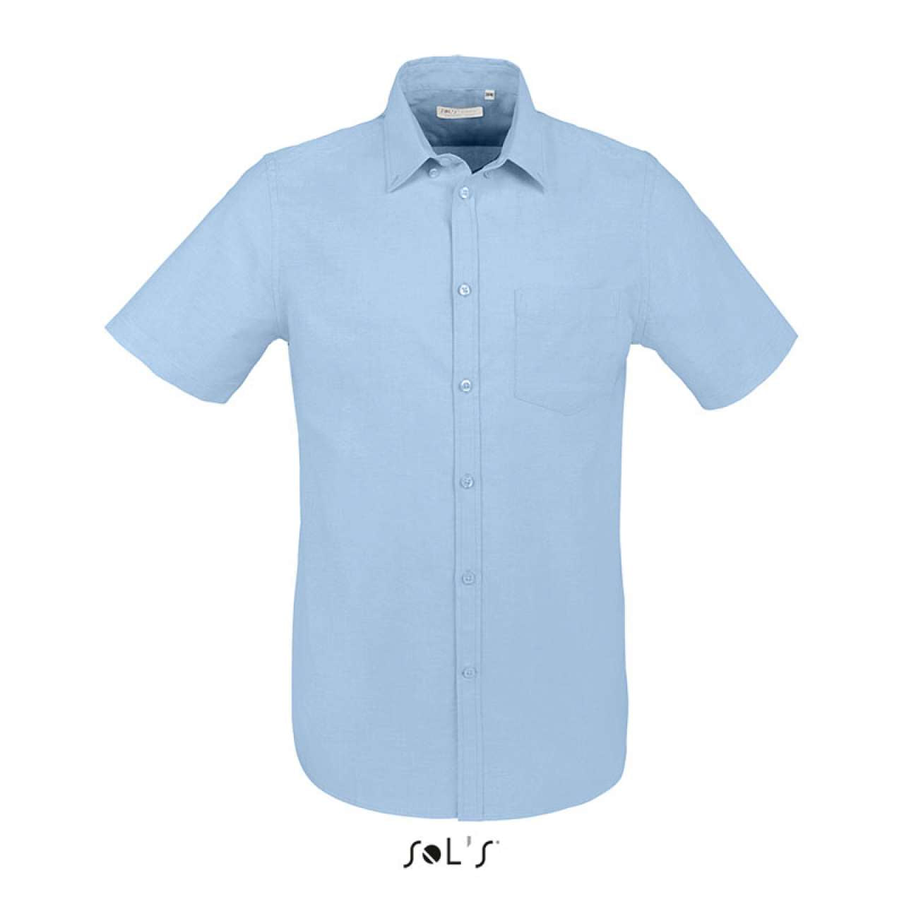 SOL'S BRISBANE FIT - SHORT SLEEVE OXFORD MEN'S SHIRT - Sky Blue - colorimageurl