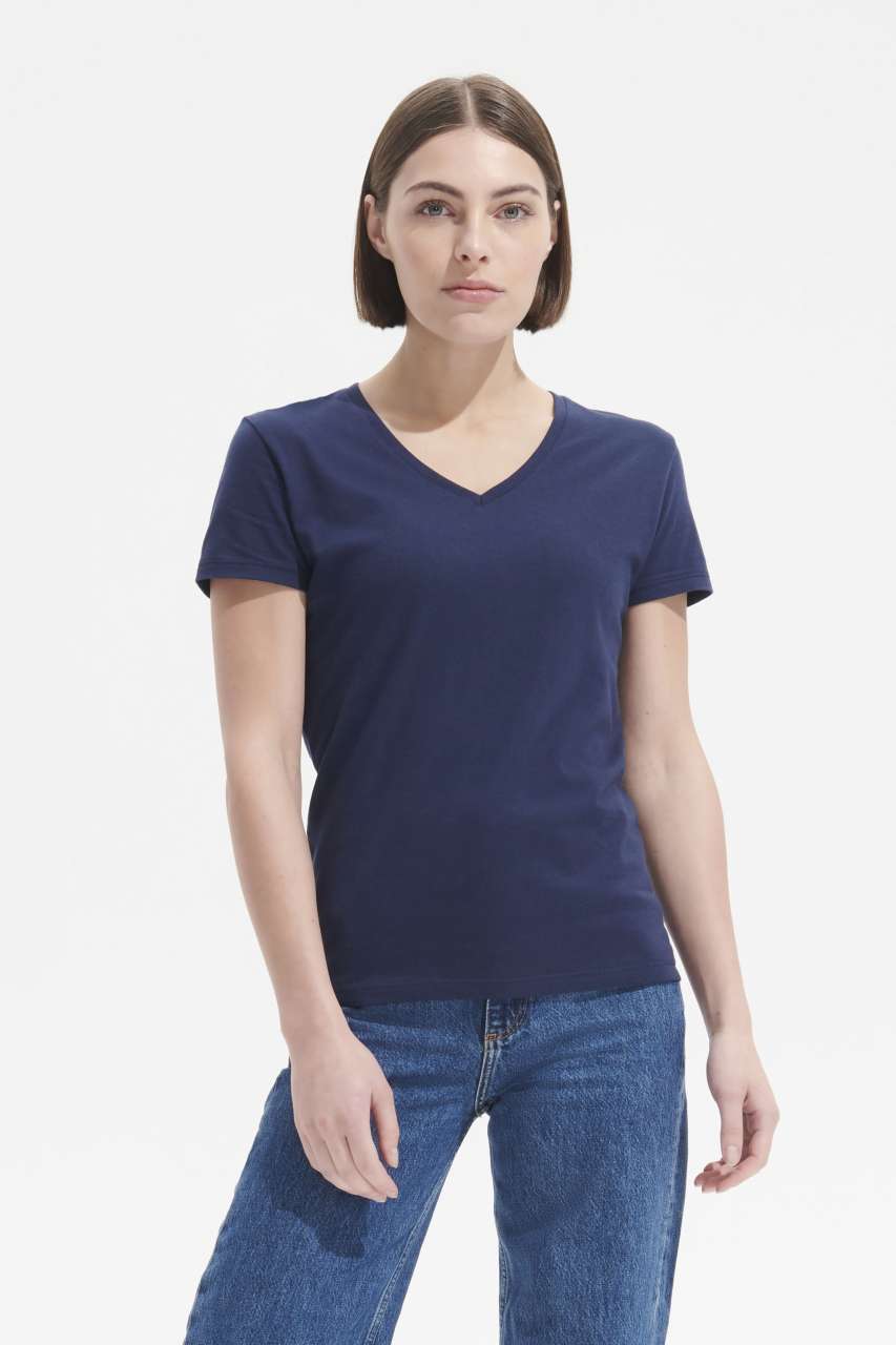 SOL'S IMPERIAL V WOMEN - V-NECK T-SHIRT - Red - modelimageurl