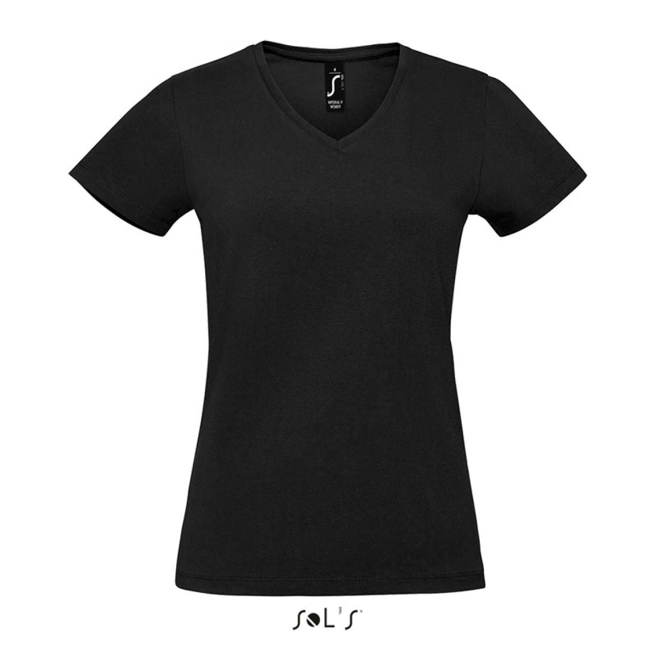 SOL'S IMPERIAL V WOMEN - V-NECK T-SHIRT - Deep Black - colorimageurl