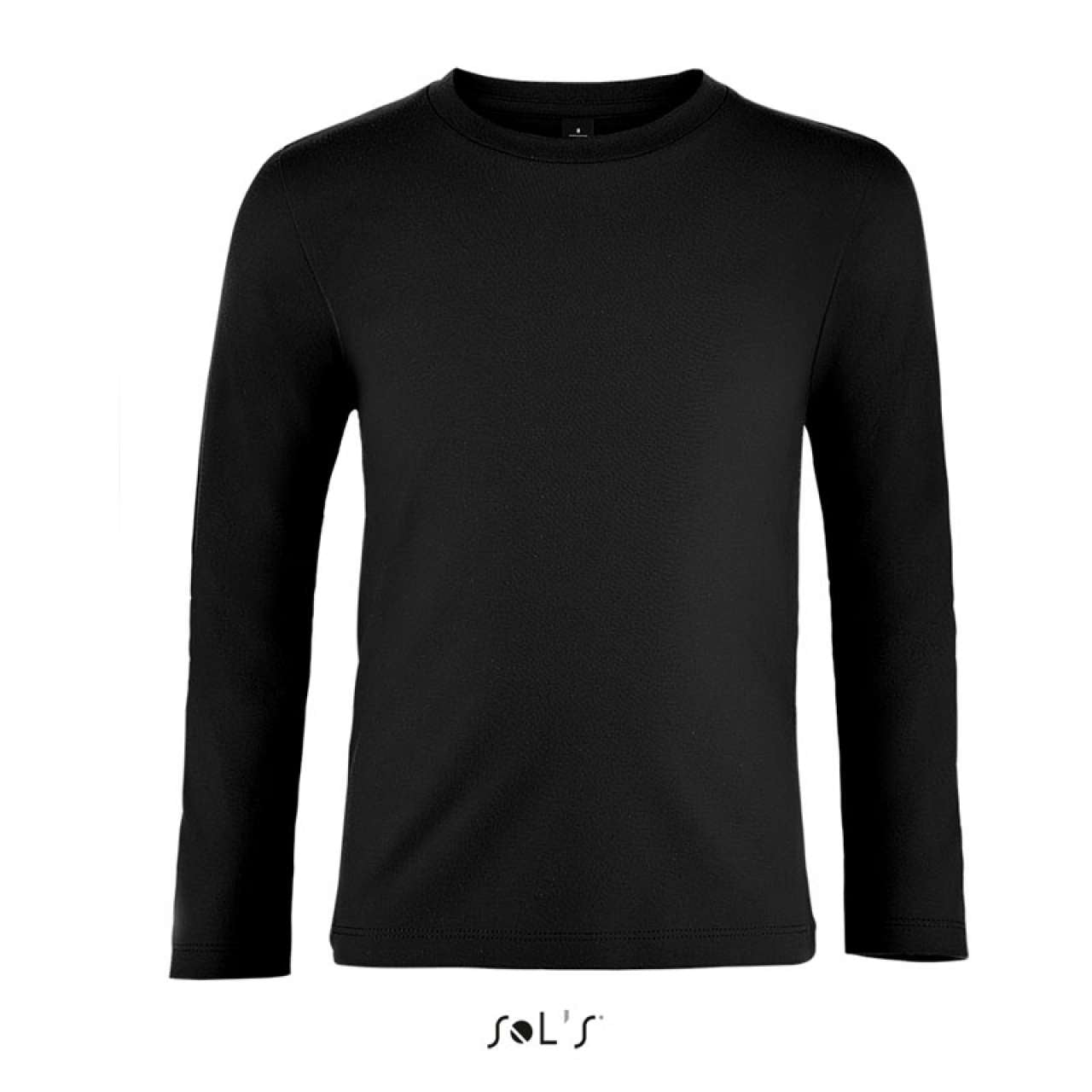 SOL'S IMPERIAL LSL KIDS' - LONG SLEEVE T-SHIRT - Deep Black - colorimageurl