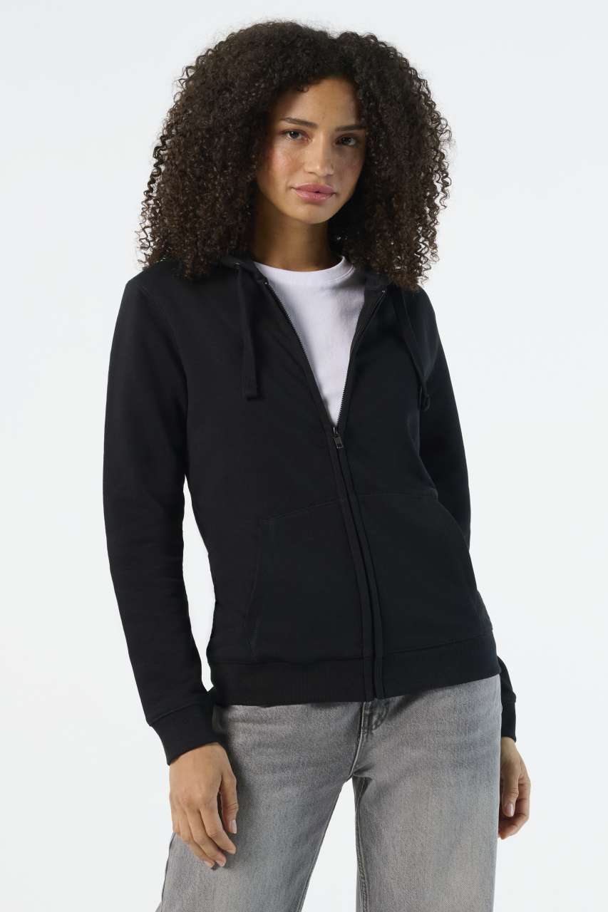 SOL'S SPIKE WOMEN - ZIP HOODIE - Black - modelimageurl