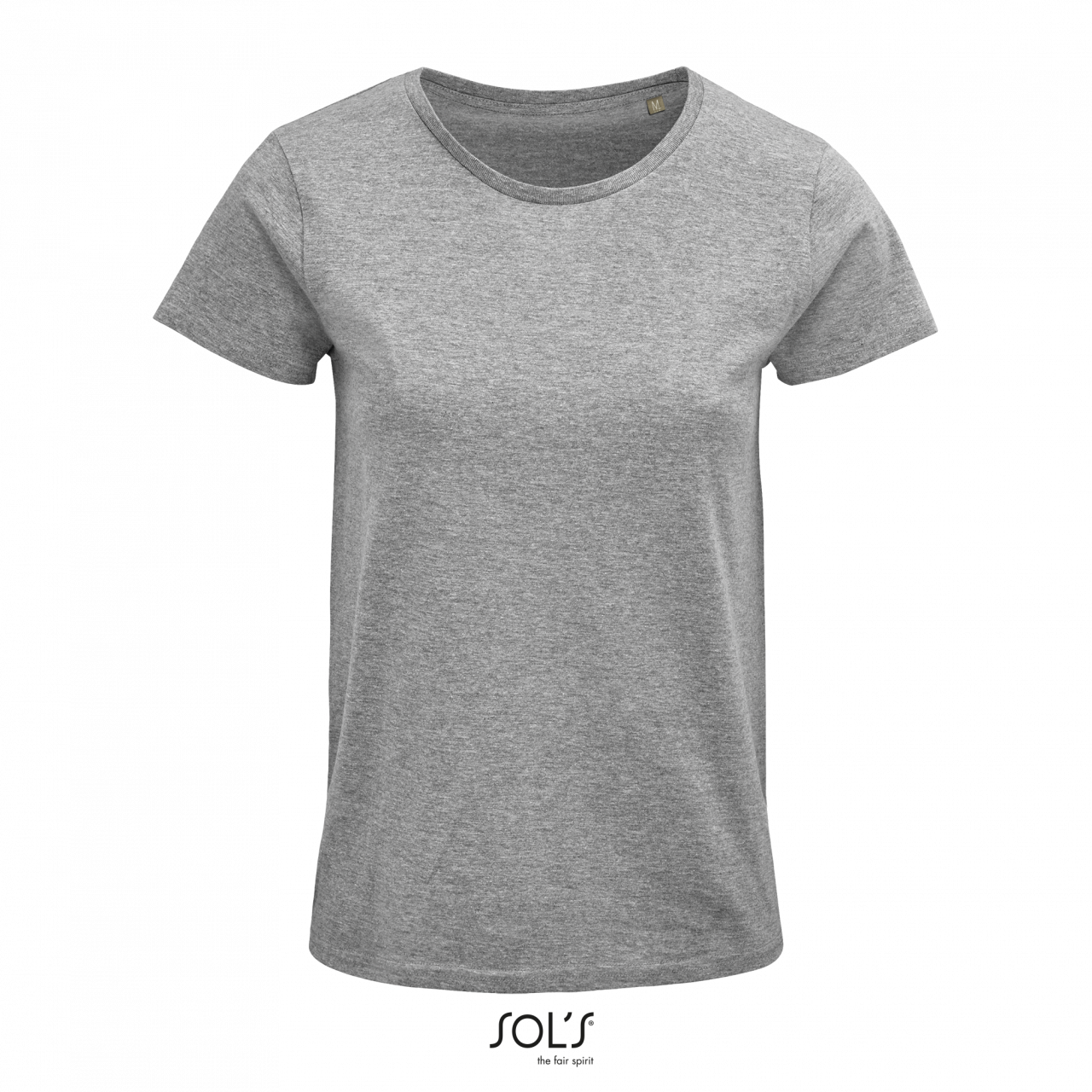 SOL'S CRUSADER WOMEN - ROUND-NECK FITTED JERSEY T-SHIRT - Grey Melange - colorimageurl