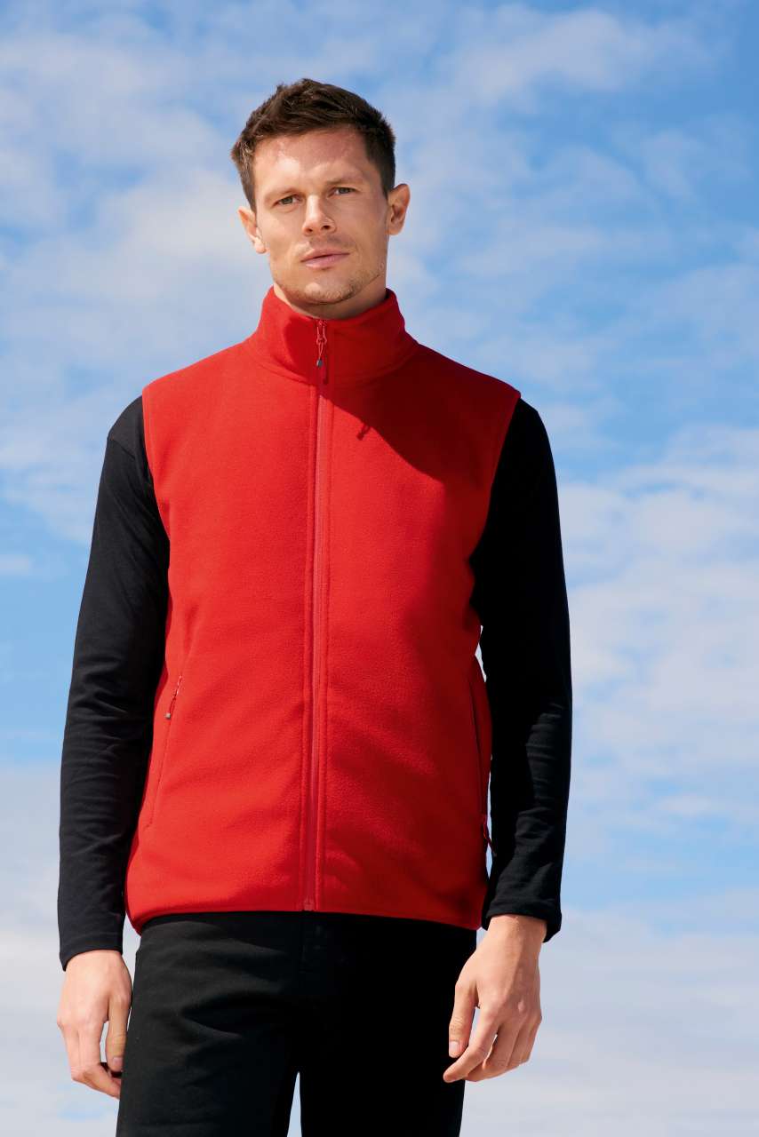 SOL'S FACTOR BW - UNISEX MICROFLEECE ZIP BODYWARMER - Black - modelimageurl
