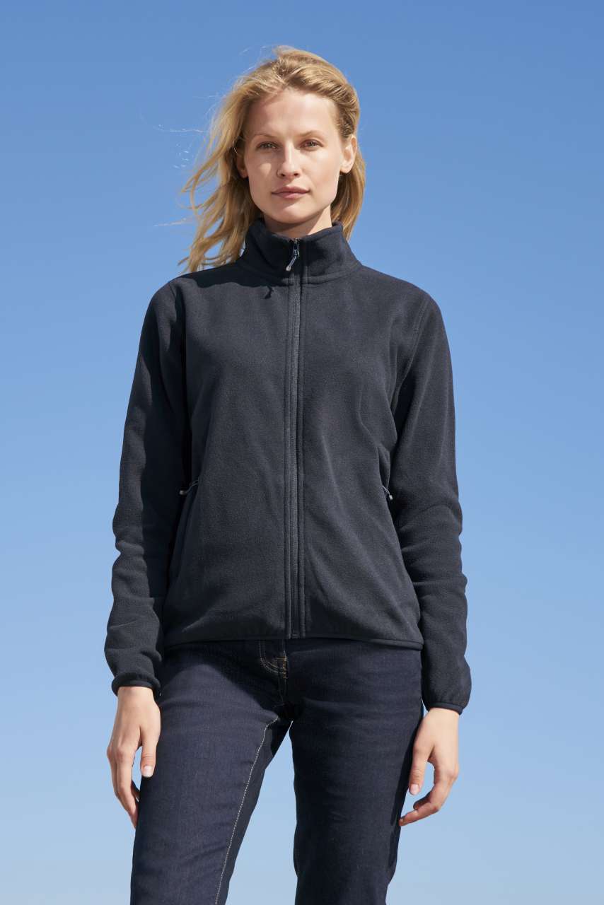 SOL'S FACTOR WOMEN - MICROFLEECE ZIP JACKET - Black - modelimageurl