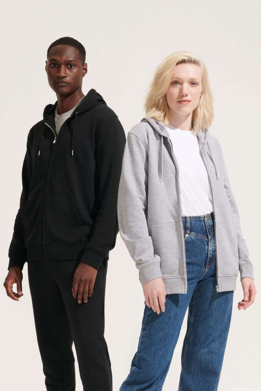 SOL'S CALIPSO - UNISEX FULL-ZIP HOODIE - Black - modelimageurl