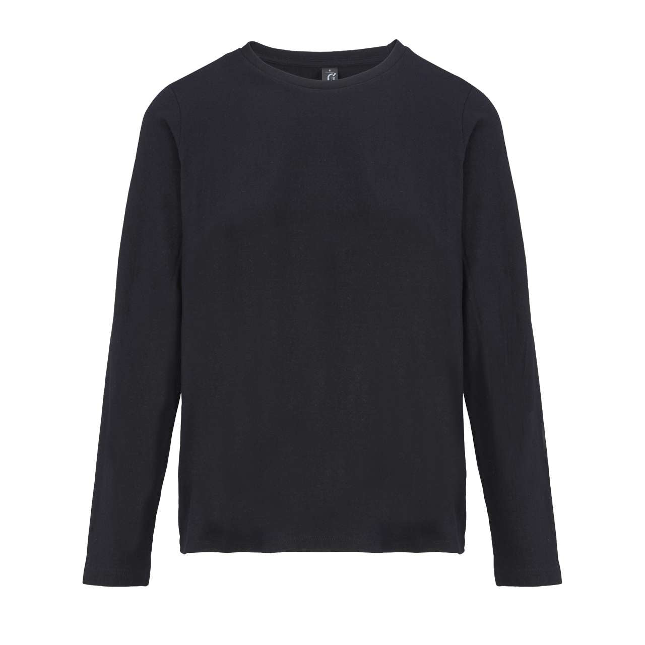 SOL'S MONARCH WOMEN - LONG SLEEVE T-SHIRT WITH ROUND NECK - Deep Black - colorimageurl