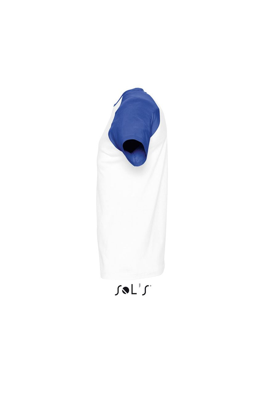 SOL'S FUNKY - MEN'S 2-COLOUR RAGLAN SLEEVES T-SHIRT - White/Royal Blue - Additional