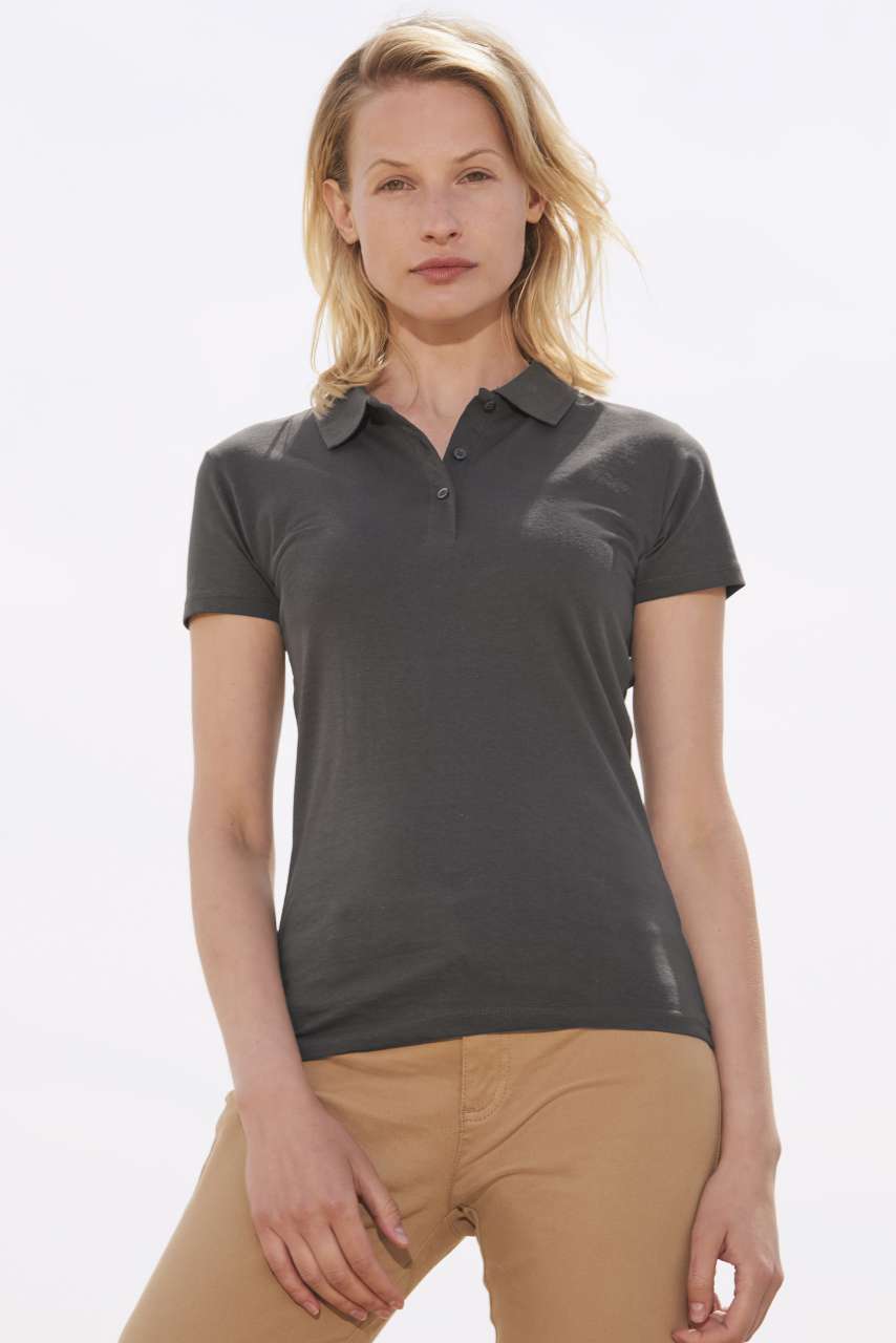 SOL'S PRESCOTT WOMEN - POLO SHIRT - Deep Black - Model