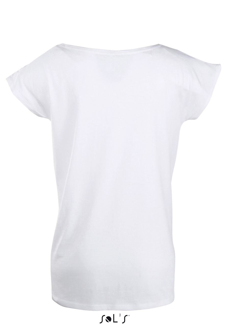 SOL'S MARYLIN - WOMEN’S SHORT SLEEVE LONG KIMONO T-SHIRT - White - Additional