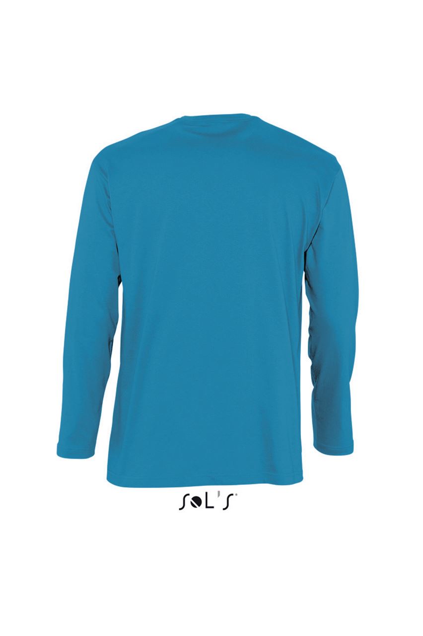 SOL'S MONARCH - MEN'S ROUND COLLAR LONG SLEEVE T-SHIRT - Aqua - Additional