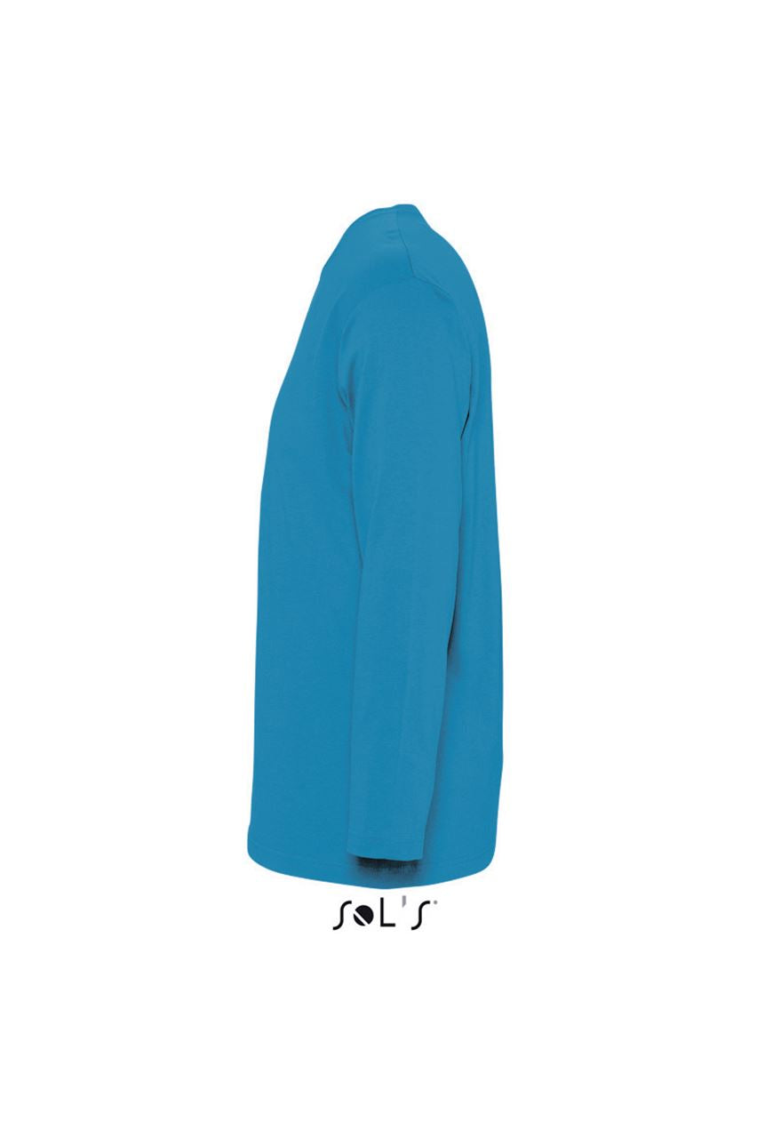 SOL'S MONARCH - MEN'S ROUND COLLAR LONG SLEEVE T-SHIRT - Aqua - Additional
