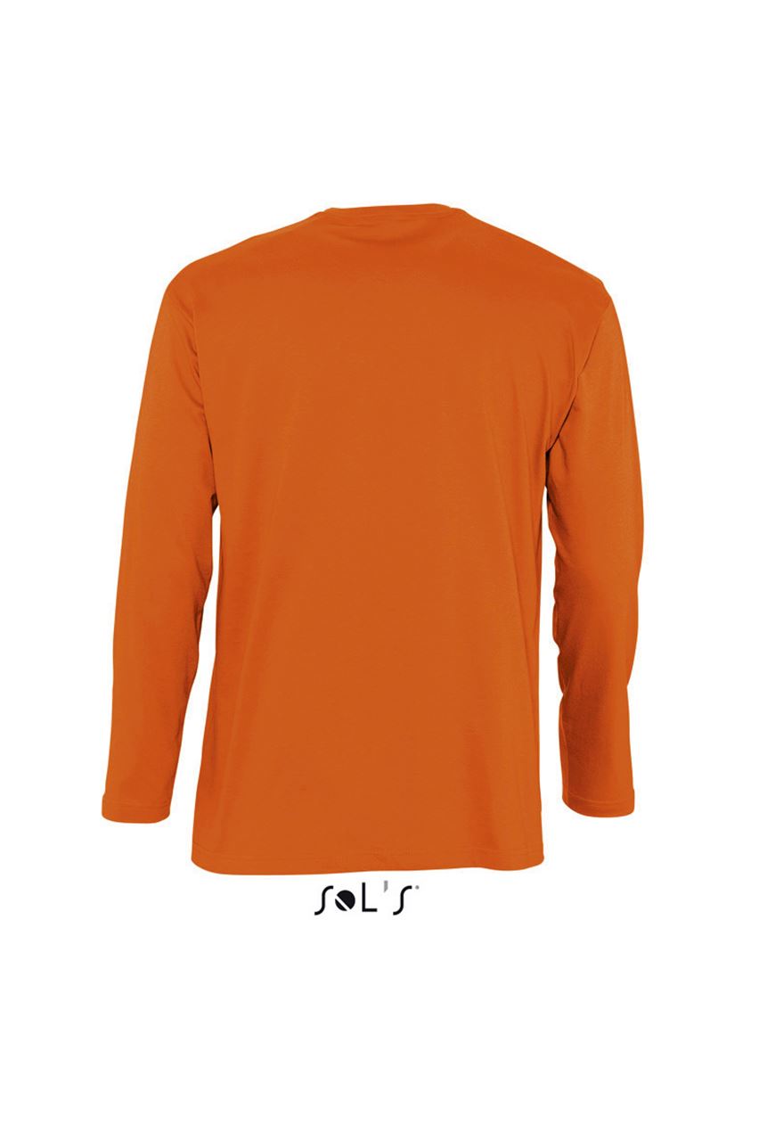 SOL'S MONARCH - MEN'S ROUND COLLAR LONG SLEEVE T-SHIRT - Orange - Additional