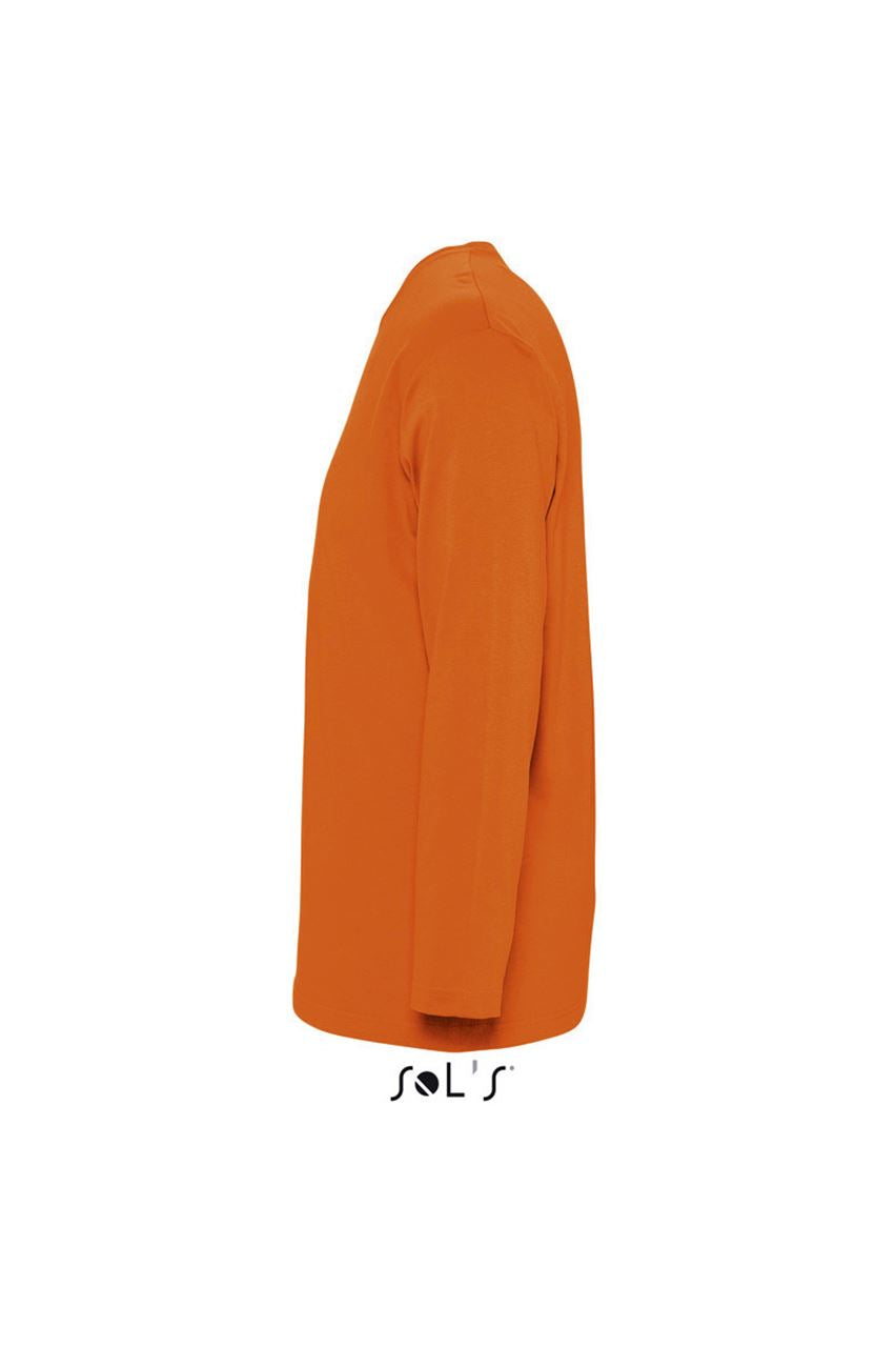 SOL'S MONARCH - MEN'S ROUND COLLAR LONG SLEEVE T-SHIRT - Orange - Additional