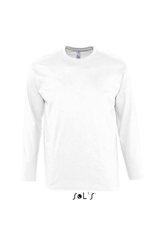 SOL'S MONARCH - MEN'S ROUND COLLAR LONG SLEEVE T-SHIRT - White - Main